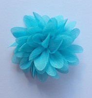 haarclip glitterbloem turquoise 