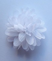 haarclip glitterbloem wit