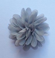 haarclip glitterbloem grijs 