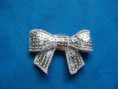 zilver strikje op clip (klein)